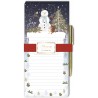 List pad with pen - Winter Snowman