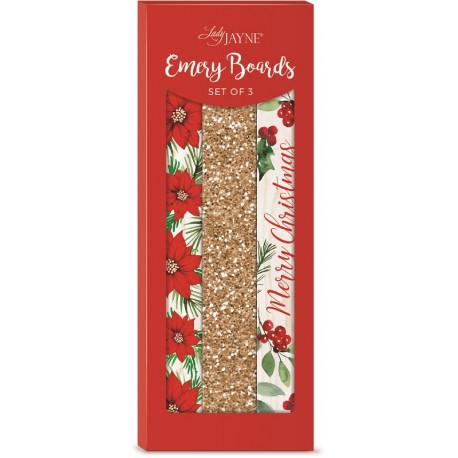 Nail file set - Poinsettia Holly Berries