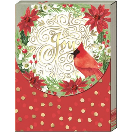 Christmas pocket notepad - Joy Cardinal