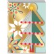 Christmas pocket notepad - Gold Blue Tree