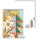 Christmas pocket notepad - Gold Blue Tree