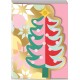 Christmas pocket notepad - Gold Pink Tree