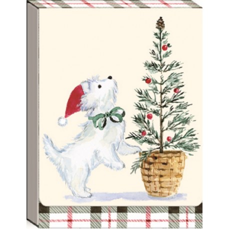 Christmas pocket notepad - Westie