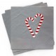 20 Serviettes 100% Bambou 33x33 cm Christmas Canes - Chic Mic