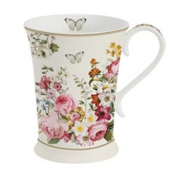 Mug (270 ml) & boîte - Blooming Opulence (fond crème)