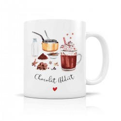 Mug ceramic 350ml - Chocolat addict