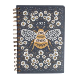 Agenda 2024 à spirales (17 mois) - Moth (Bumblebee)