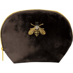 Velvet clamshell bag (black butterly) - Luxe Botanical