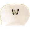 Velvet clamshell bag (white butterfly) - Luxe Botanical