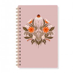 Carnet de notes à spirales (160 pages) - Moth (Meadow Flower)