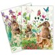 Set de 2 torchons assortis 100% coton - Bunny Meadow