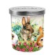Candle jar & lid - Bunny Meadow