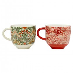Coffret 2 mugs porcelaine 350ml - W. Morris (Useful & Beautiful)