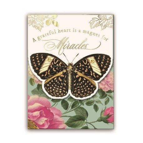 Pocket carnet de notes aimanté - "Miracles" Butterfly