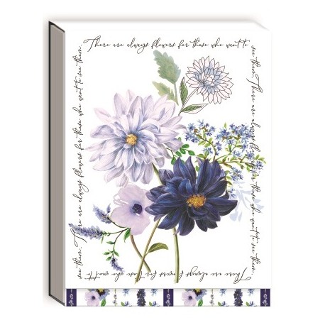 Pocket carnet de notes aimanté - Notable Floral (blue dahlia)