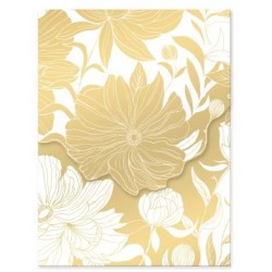 Pocket carnet de notes aimanté - Golden Botanicals (white dahlias)