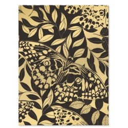 Pocket carnet de notes aimanté - Golden Botanicals (black butterfly)