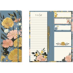 Carnet blocs notes, autocollants & stylo - Spring Garden