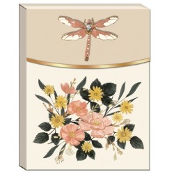 Pocket carnet de notes avec broche - Spring Garden (cream bouquet) 