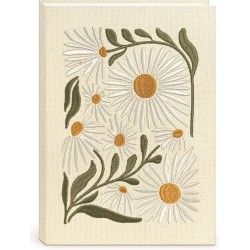 Carnet de notes couverture en tissu & brodée - Flower Market (Daisy)