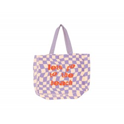 Organic tote bag Let's go to the beach - Chic Mic