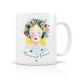 Mug ceramic 350ml - Maman je t'aime (fleurs rose)