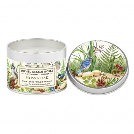 Bougie parfumée 155g en boîte métal - Moss & Oak