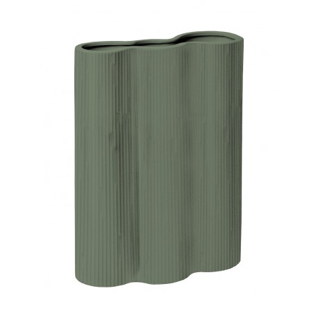 Ceramic Vase RUA 12x12x23.5 cm Sage - Chic Mic