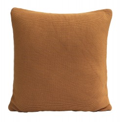 Knitted cotton pillow Mustard - Chic Mic