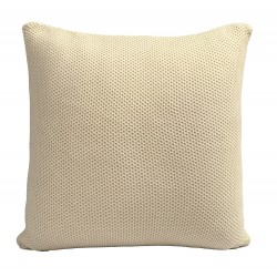 Knitted cotton pillow Coconut Milk - Chic Mic