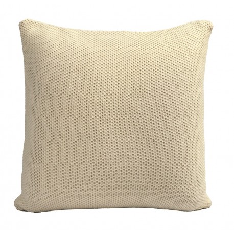 Coussin 50x50cm 100% coton tricoté Coconut Milk - Chic Mic