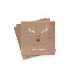 Bamboo Napkin 33x33 cm Rudolph red nose - Chic Mic