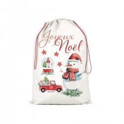 Storage bag - Joyeux Noël (Bonhomme de neige)