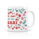 Mug ceramic 350ml - Retro love (cherry)