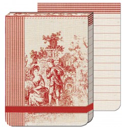 Pocket Carnet Notes (élastique rouge) 'Toile'