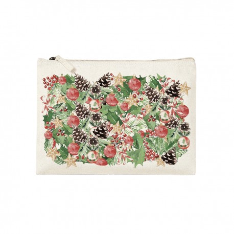 Trousse rectangulaire PM (20x13 cm) - Noël Floral