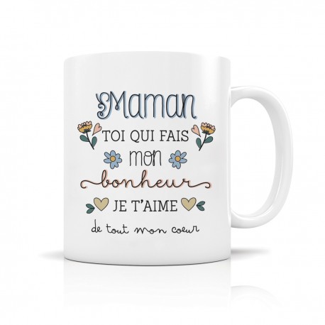 Mug céramique 350ml - Maman toi qui fais mon bonheur BDC