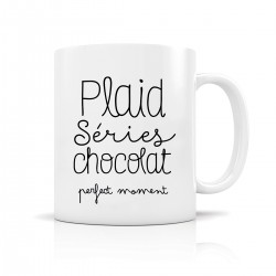 Mug ceramic 350ml - Plaid, séries, chocolat