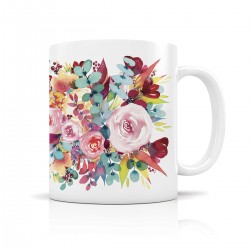 Mug ceramic 350ml - Floral rose