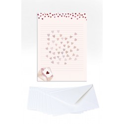 Papier à lettres (20 feuilles&10 enveloppes) - Que de l'amour