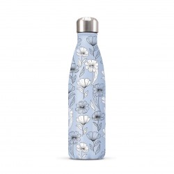 Bottle thermos - Fleurs bleues
