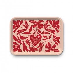 Tray recycled kraft (42x30 cm) - La famille c'est tout