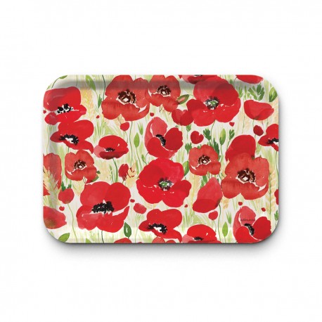 Tray recycled kraft (42x30 cm) - Coquelicot