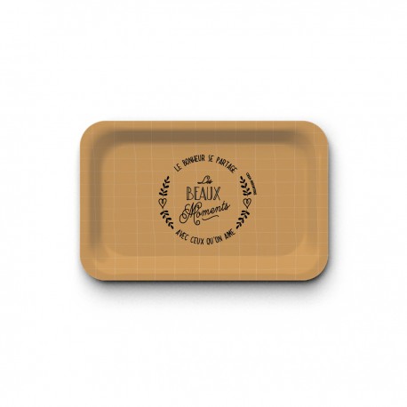 Tray recycled kraft (28x18 cm) - Les beaux moments