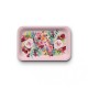 Plateau rectangulaire kraft (28x18 cm) - Floral rose (blush pink)