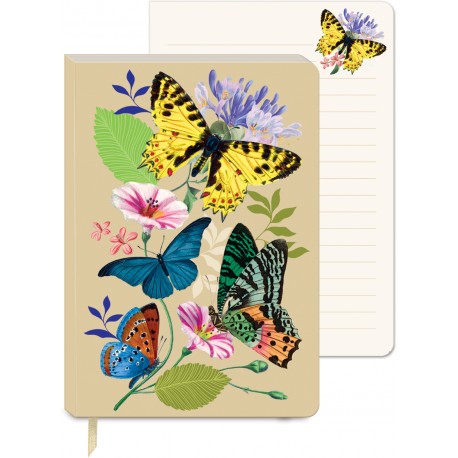 Soft cover journal - Vintage floral (Butterflies)