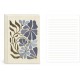 Carnet de notes couverture en tissu & brodée - Flower Market (Aster)