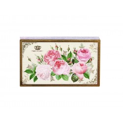 Boîte rectangulaire avec charnière - Nostalgia (Roses)