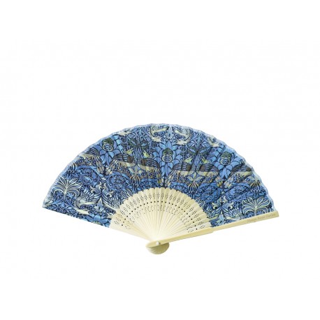 FAN (21cm / Polyster / Laser printed Logo on bamboo) - Golden Lily