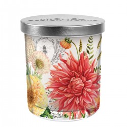 Candle jar & lid - Dahlias